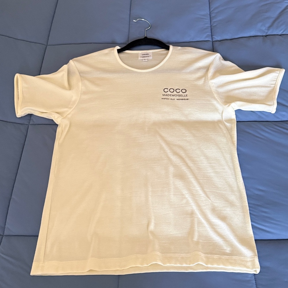 Chanel Coco Employee Sheer Shirt Top short sleeve size large - Picture 15 of 15